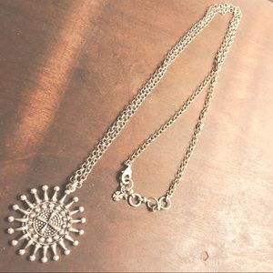 NWOT Lucky Brand Long Silver Pendant Necklace